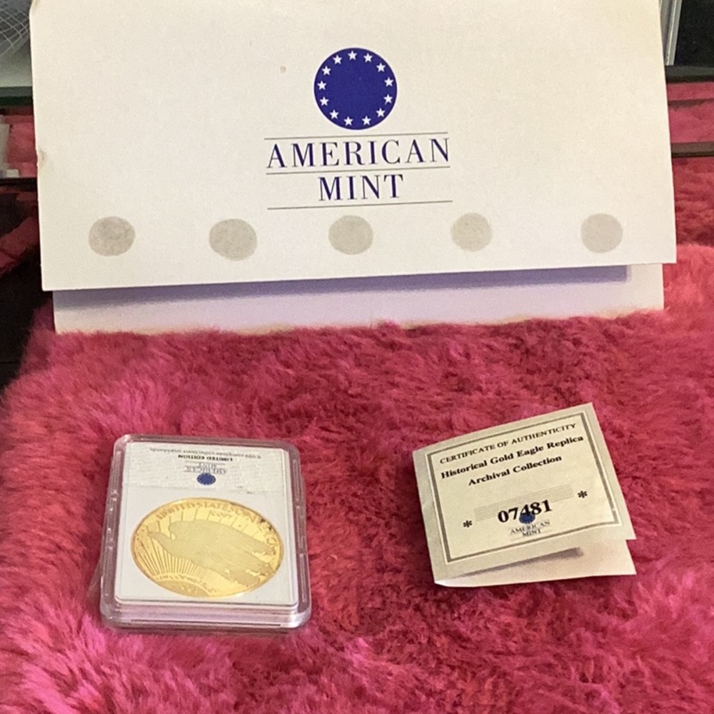 American mint historical gold eagle replica archival collection 1933 double eagl
